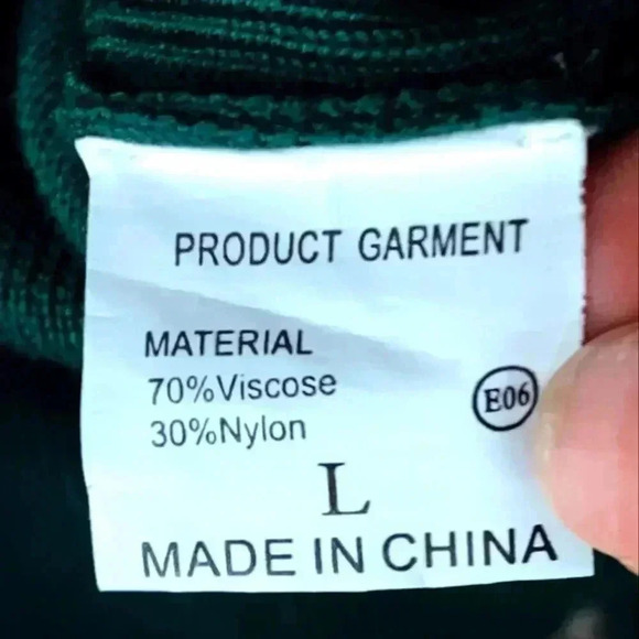 Dark Green Mini Sweater Knit Wrap Dress | Size Medium - Picture 6 of 7